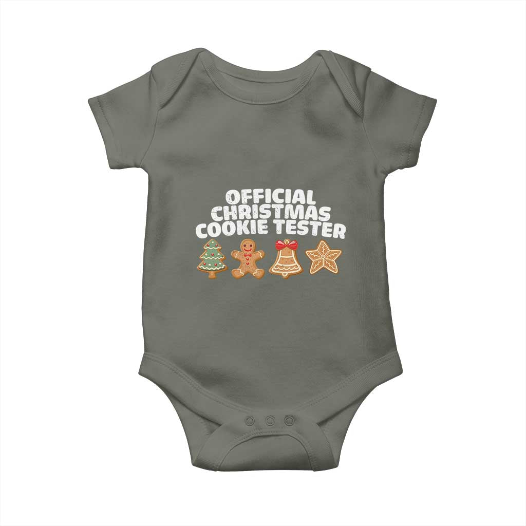 Official Christmas Cookie Tester Baby Onesie Taster Baking Crew Sibling Matching - Wonder Print Shop