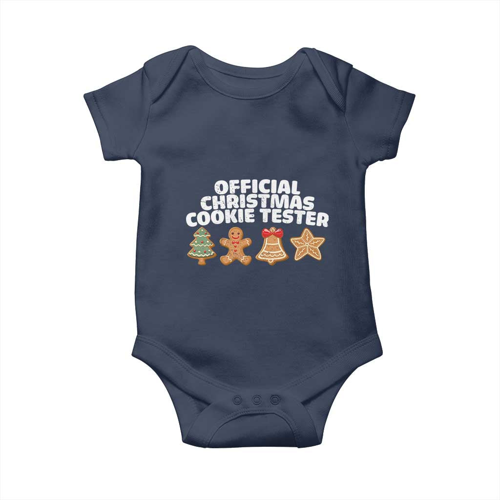 Official Christmas Cookie Tester Baby Onesie Taster Baking Crew Sibling Matching - Wonder Print Shop