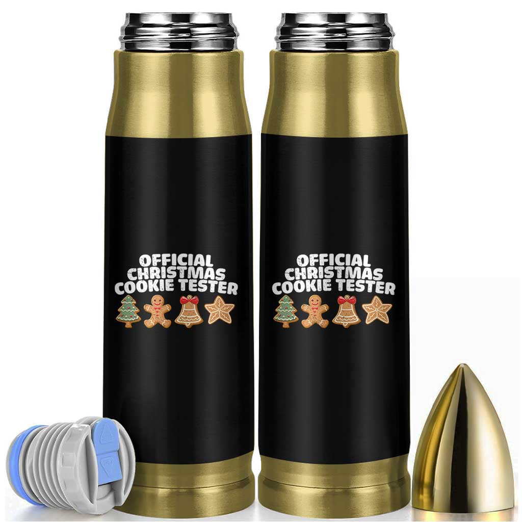 Official Christmas Cookie Tester Bullet Tumbler Taster Baking Crew Sibling Matching - Wonder Print Shop