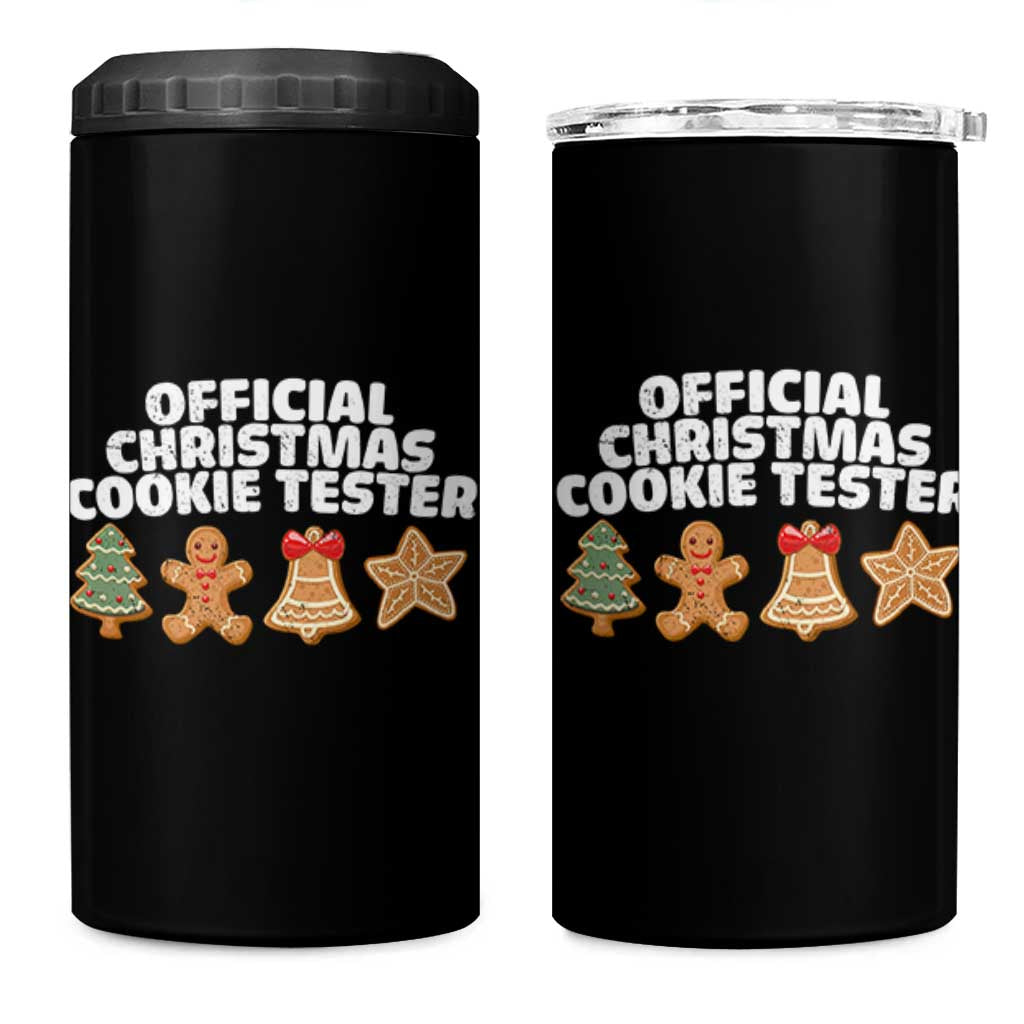 Official Christmas Cookie Tester 4 in 1 Can Cooler Tumbler Taster Baking Crew Sibling Matching - Wonder Print Shop