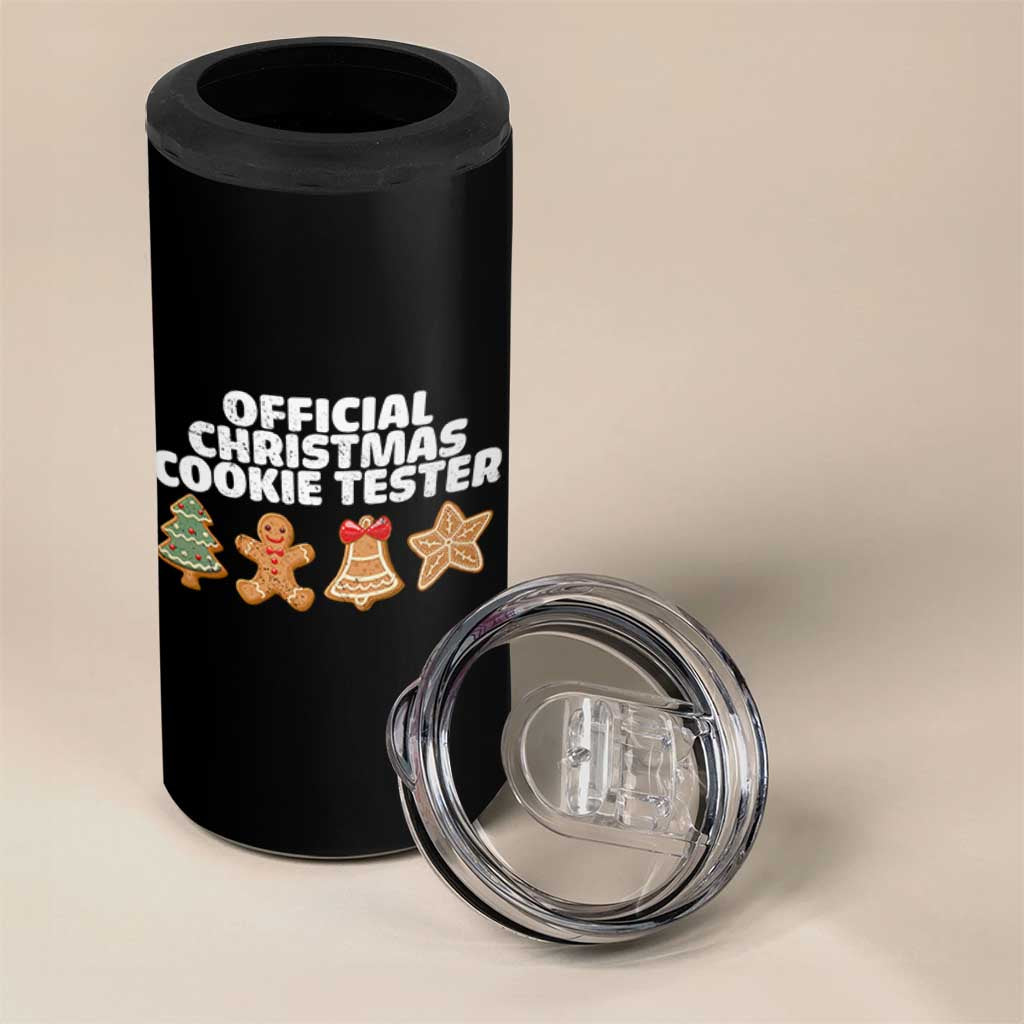 Official Christmas Cookie Tester 4 in 1 Can Cooler Tumbler Taster Baking Crew Sibling Matching - Wonder Print Shop