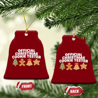 Official Christmas Cookie Tester Ceramic Ornament Taster Baking Crew Sibling Matching - Wonder Print Shop
