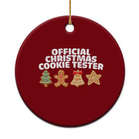 Official Christmas Cookie Tester Ceramic Ornament Taster Baking Crew Sibling Matching - Wonder Print Shop