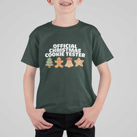 Official Christmas Cookie Tester T Shirt For Kid Taster Baking Crew Sibling Matching - Wonder Print Shop