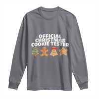 Official Christmas Cookie Tester Long Sleeve Shirt Taster Baking Crew Sibling Matching - Wonder Print Shop