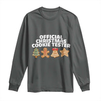 Official Christmas Cookie Tester Long Sleeve Shirt Taster Baking Crew Sibling Matching - Wonder Print Shop