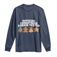 Official Christmas Cookie Tester Long Sleeve Shirt Taster Baking Crew Sibling Matching - Wonder Print Shop