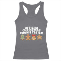 Official Christmas Cookie Tester Racerback Tank Top Taster Baking Crew Sibling Matching - Wonder Print Shop