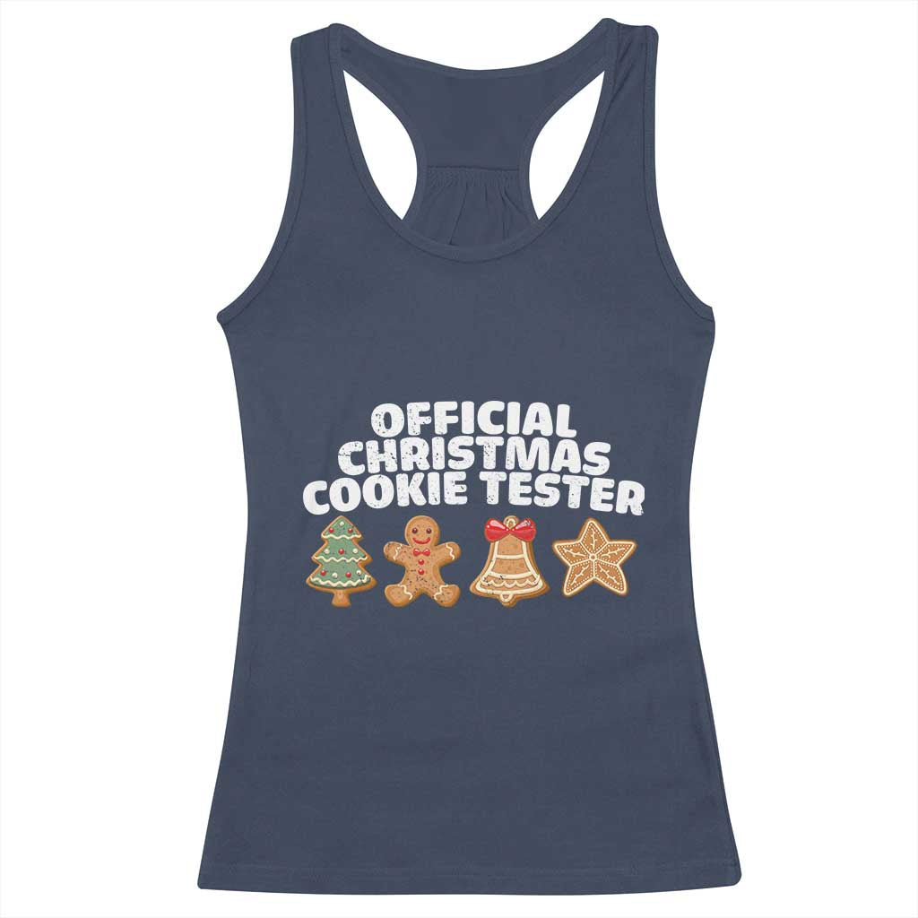 Official Christmas Cookie Tester Racerback Tank Top Taster Baking Crew Sibling Matching - Wonder Print Shop