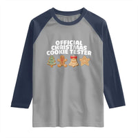 Official Christmas Cookie Tester Raglan Shirt Taster Baking Crew Sibling Matching - Wonder Print Shop