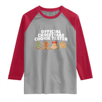 Official Christmas Cookie Tester Raglan Shirt Taster Baking Crew Sibling Matching - Wonder Print Shop