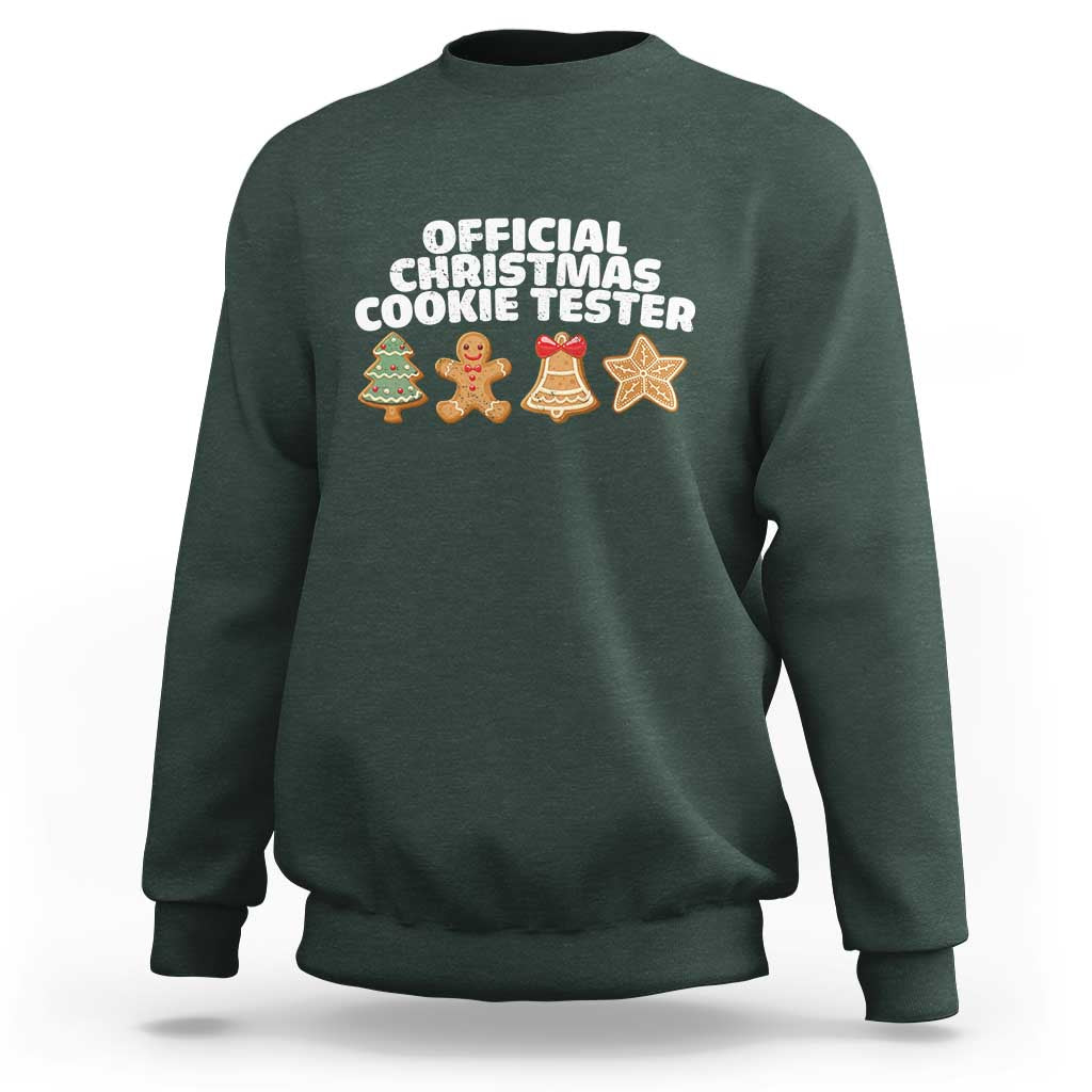 Official Christmas Cookie Tester Sweatshirt Taster Baking Crew Sibling Matching - Wonder Print Shop