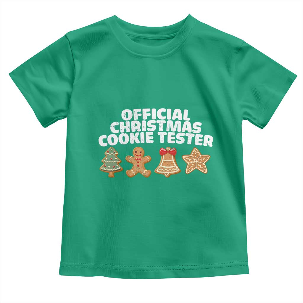 Official Christmas Cookie Tester Toddler T Shirt Taster Baking Crew Sibling Matching - Wonder Print Shop