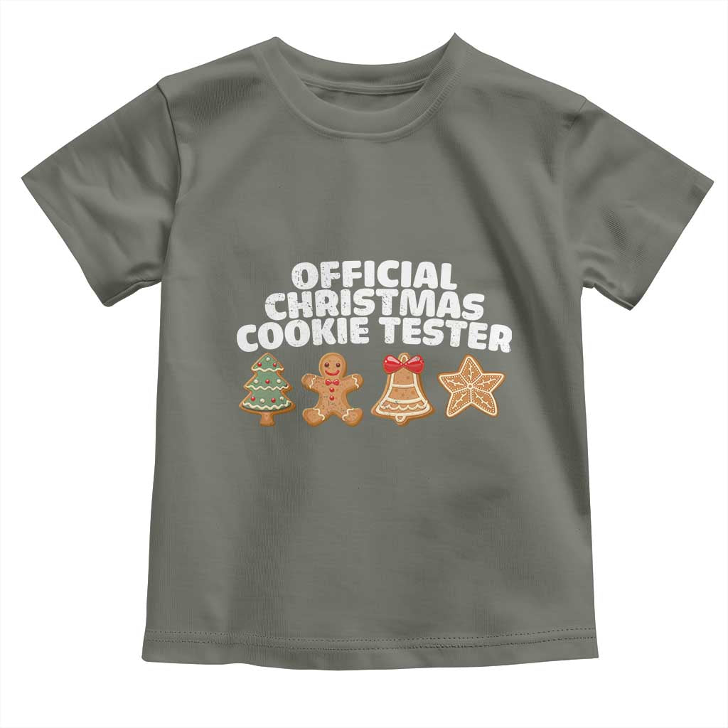 Official Christmas Cookie Tester Toddler T Shirt Taster Baking Crew Sibling Matching - Wonder Print Shop