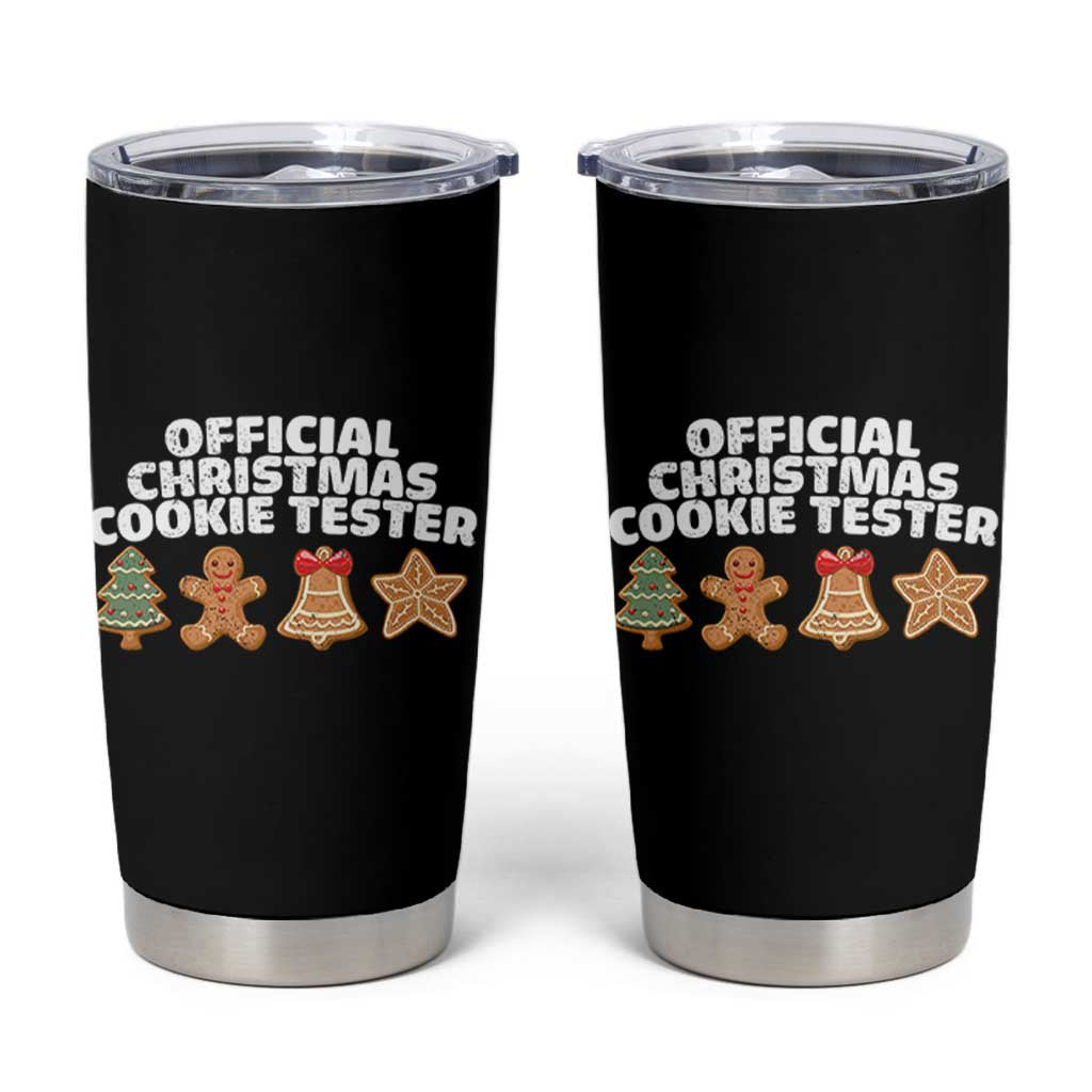 Official Christmas Cookie Tester Tumbler Cup Taster Baking Crew Sibling Matching - Wonder Print Shop
