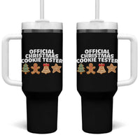 Official Christmas Cookie Tester Tumbler With Handle Taster Baking Crew Sibling Matching - Wonder Print Shop