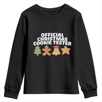 Official Christmas Cookie Tester Youth Sweatshirt Taster Baking Crew Sibling Matching - Wonder Print Shop