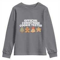 Official Christmas Cookie Tester Youth Sweatshirt Taster Baking Crew Sibling Matching - Wonder Print Shop