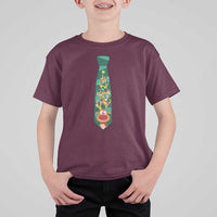 Funny Christmas T Shirt For Kid Tie With Reindeer For Family Matching Ugly Gift - Wonder Print Shop