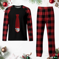 Funny Plaid Pajama Set Tie With Snowman For Family Matching Ugly Gift - Wonder Print Shop