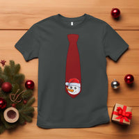 Funny Christmas T Shirt Tie With Snowman For Family Matching Ugly Gift - Wonder Print Shop