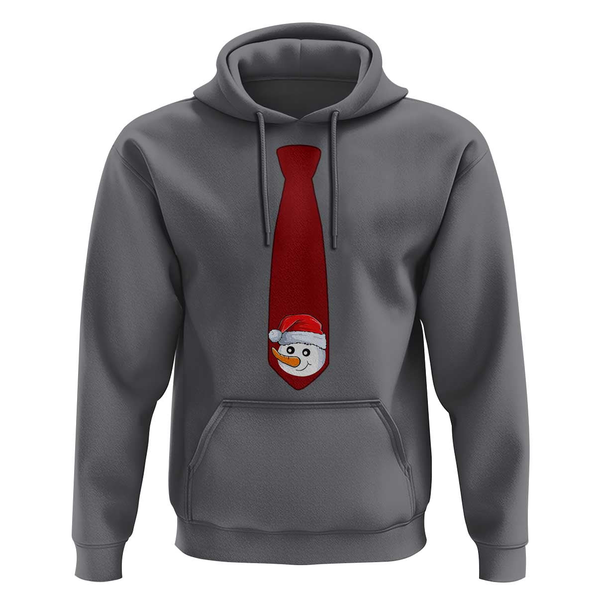 Funny Christmas Hoodie Tie With Snowman For Family Matching Ugly Gift