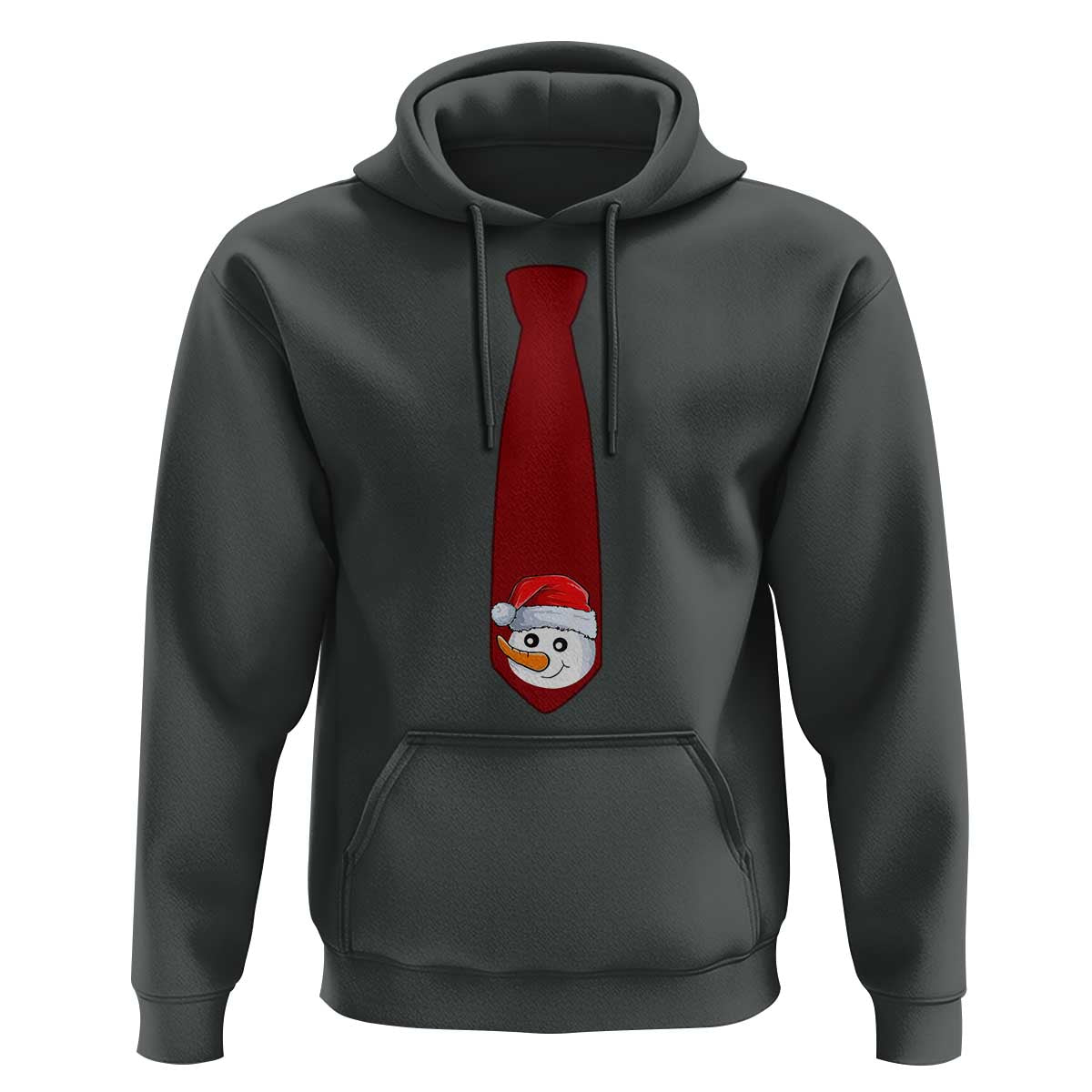 Funny Christmas Hoodie Tie With Snowman For Family Matching Ugly Gift