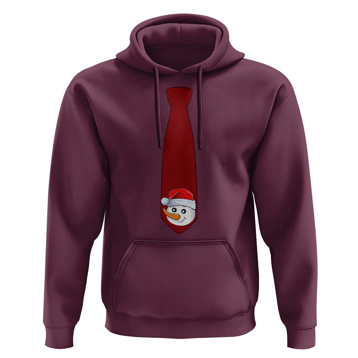 Funny Christmas Hoodie Tie With Snowman For Family Matching Ugly Gift