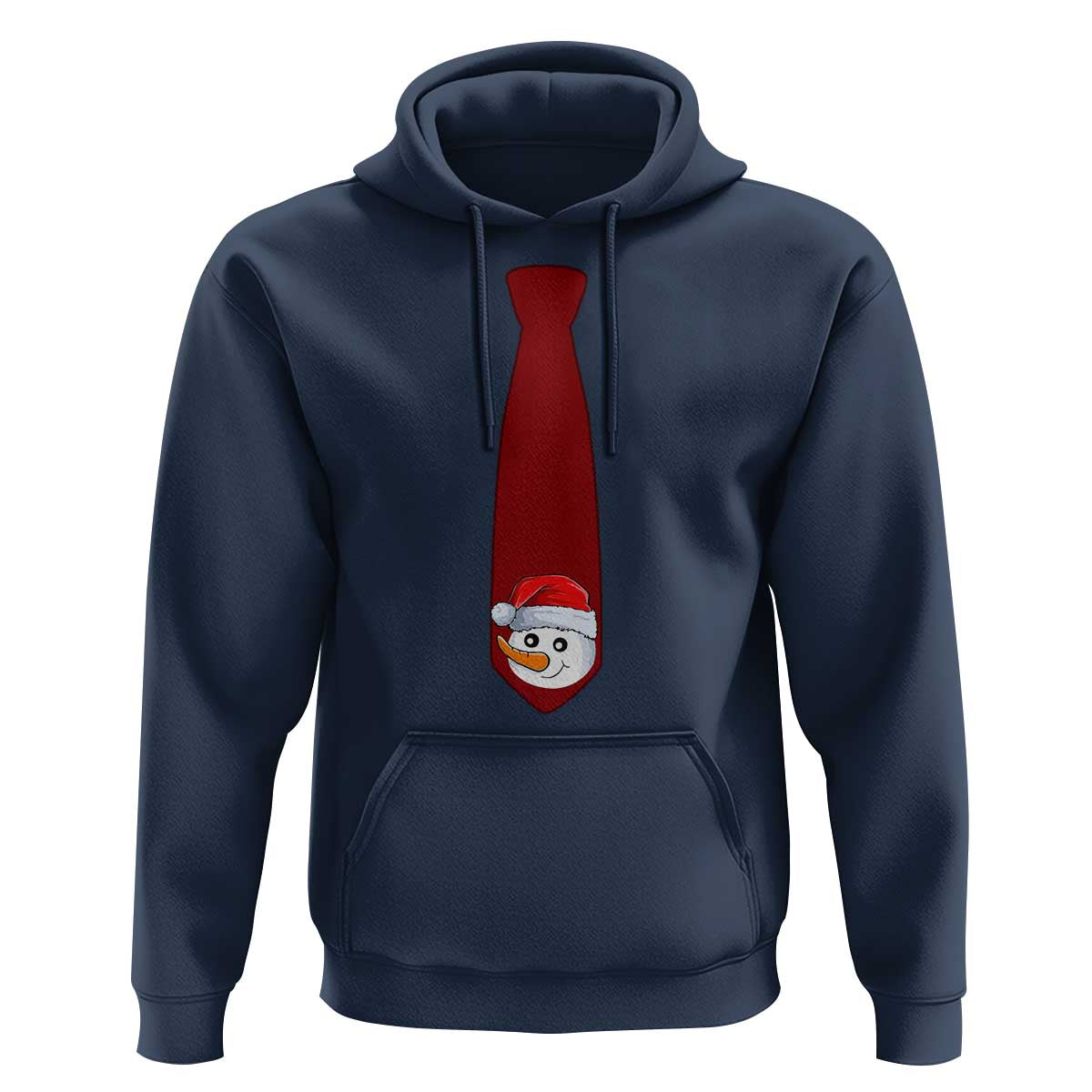 Funny Christmas Hoodie Tie With Snowman For Family Matching Ugly Gift