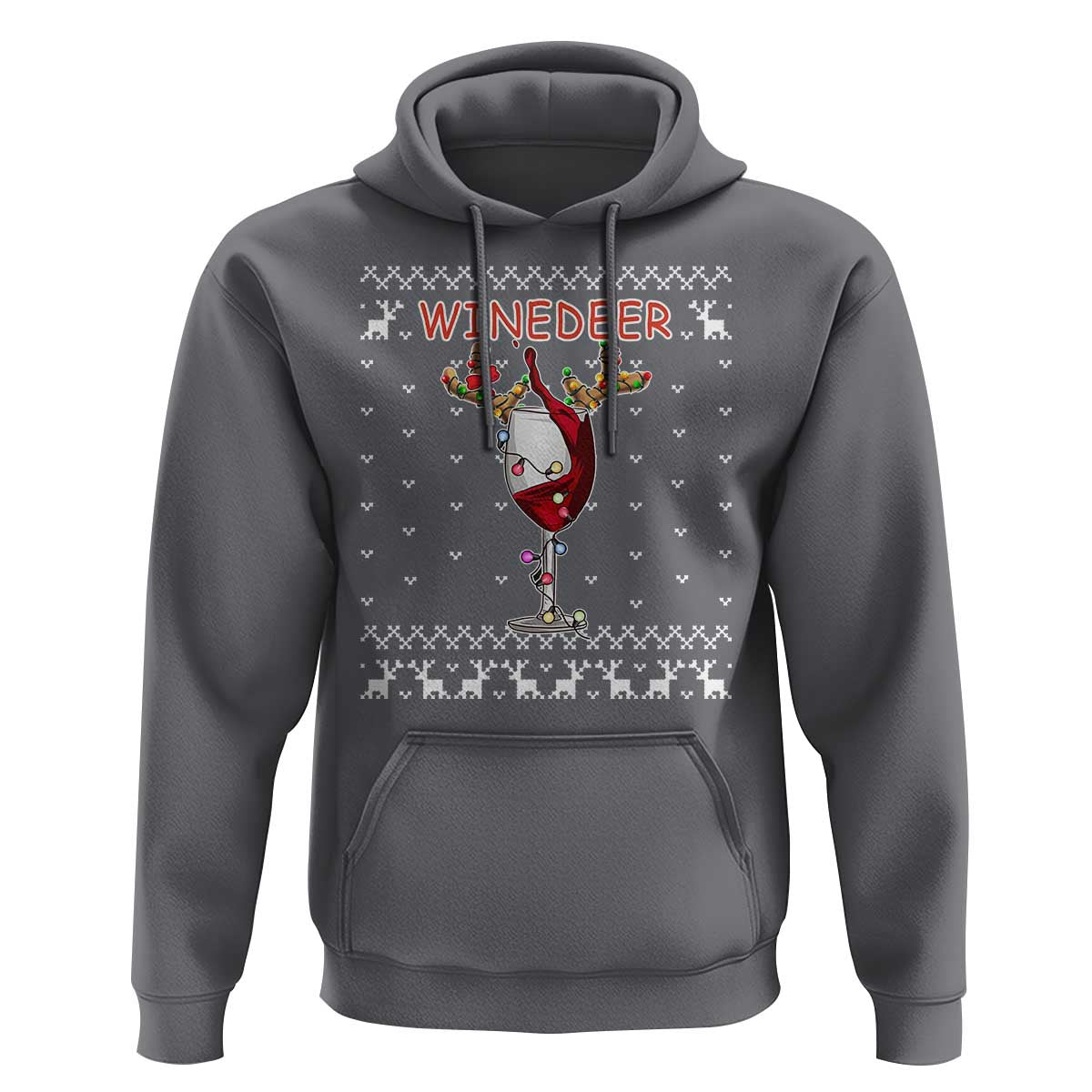 Christmas Couple Matching Hoodie Funny Winedeer Reinbeer Matching Ugly Sweaters Wine