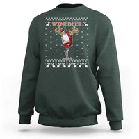 Christmas Couple Matching Sweatshirt Funny Winedeer Reinbeer Matching Ugly Sweaters Wine - Wonder Print Shop
