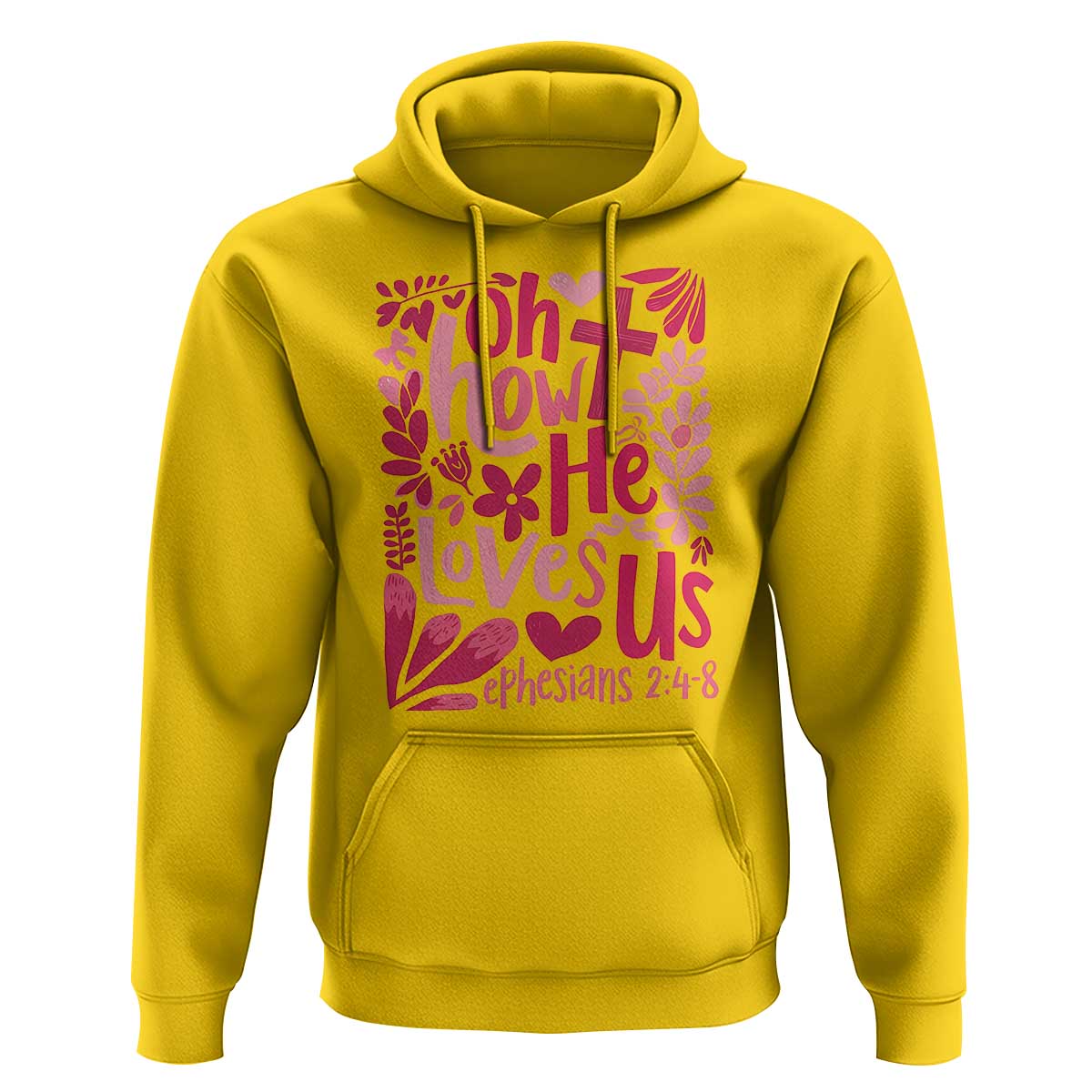Oh how He Loves Us Hoodie Boho Christian Valentine - Wonder Print Shop