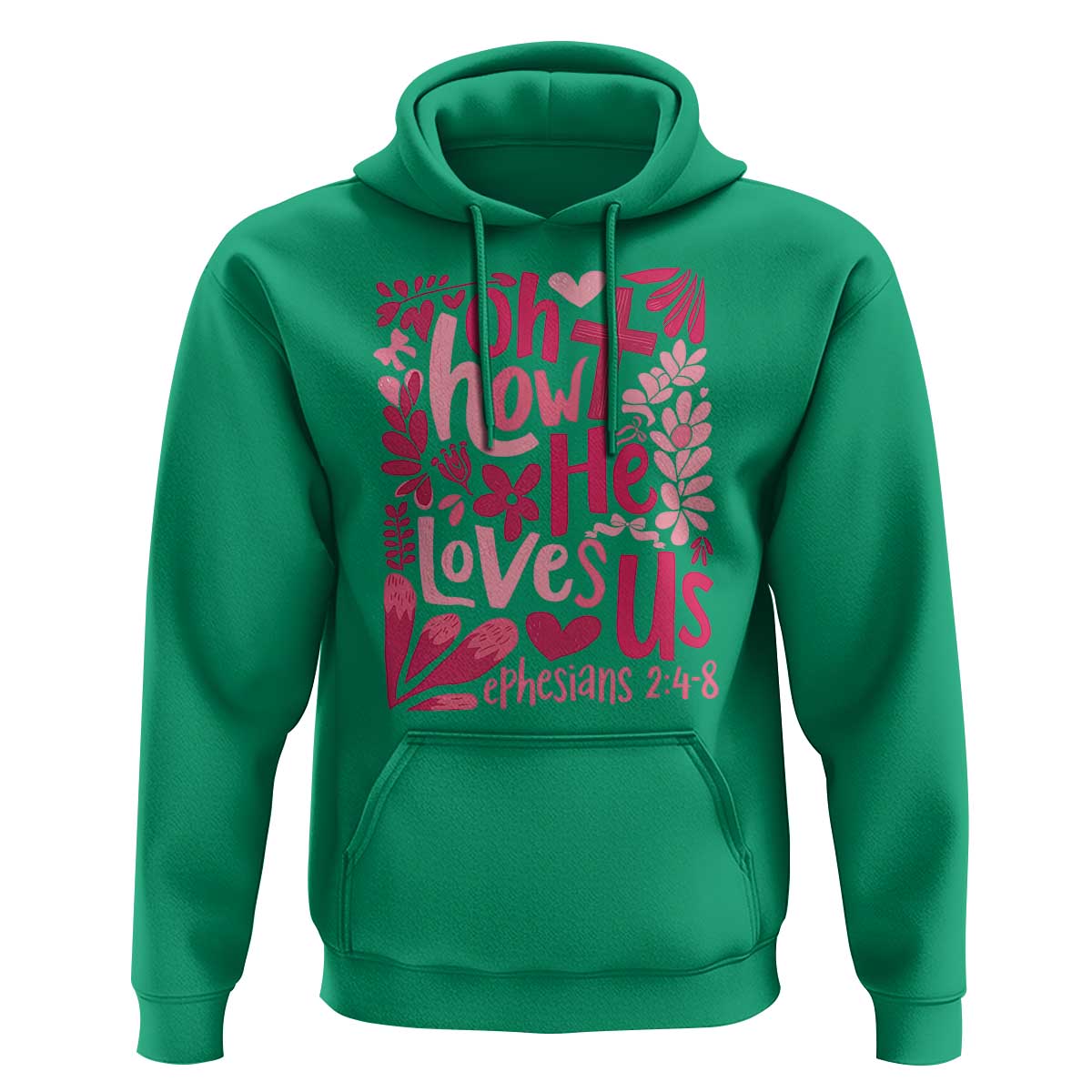 Oh how He Loves Us Hoodie Boho Christian Valentine - Wonder Print Shop