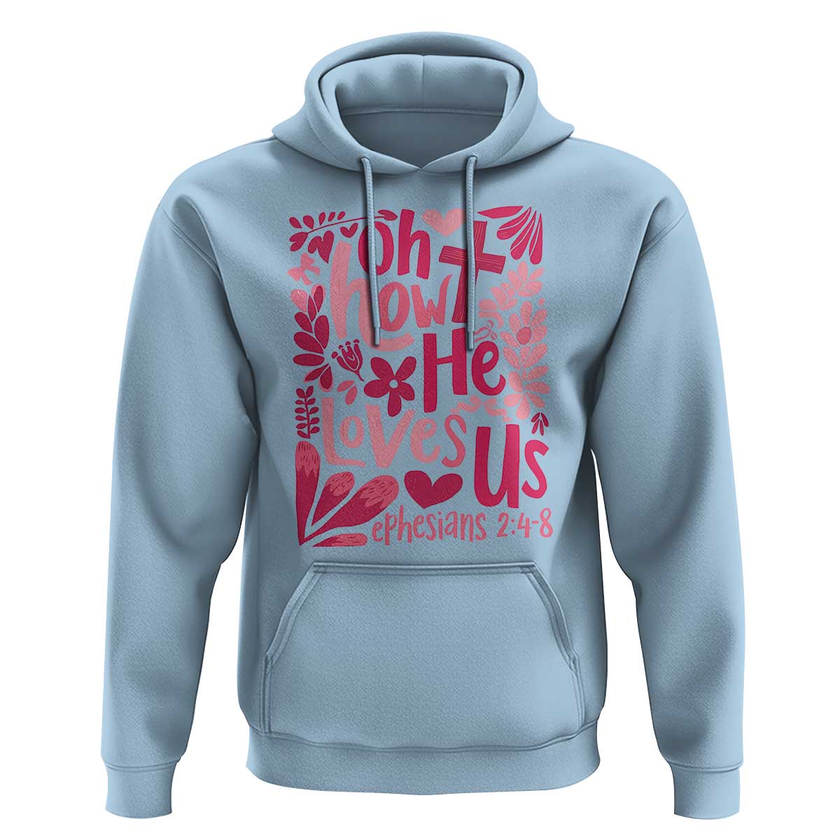 Oh how He Loves Us Hoodie Boho Christian Valentine - Wonder Print Shop