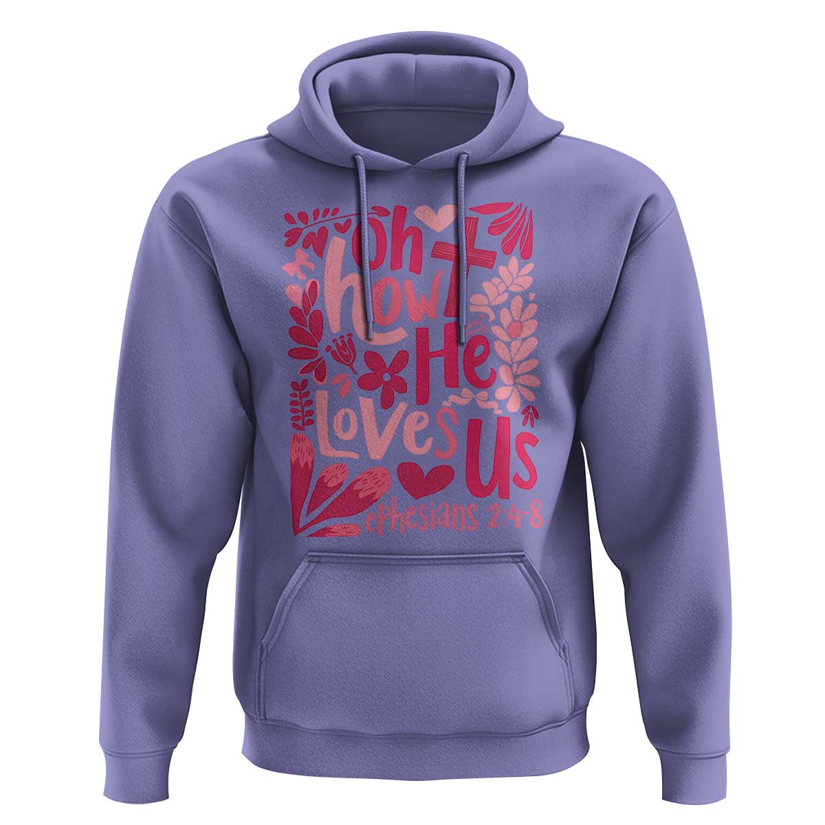 Oh how He Loves Us Hoodie Boho Christian Valentine - Wonder Print Shop