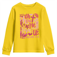 Oh how He Loves Us Youth Sweatshirt Boho Christian Valentine - Wonder Print Shop