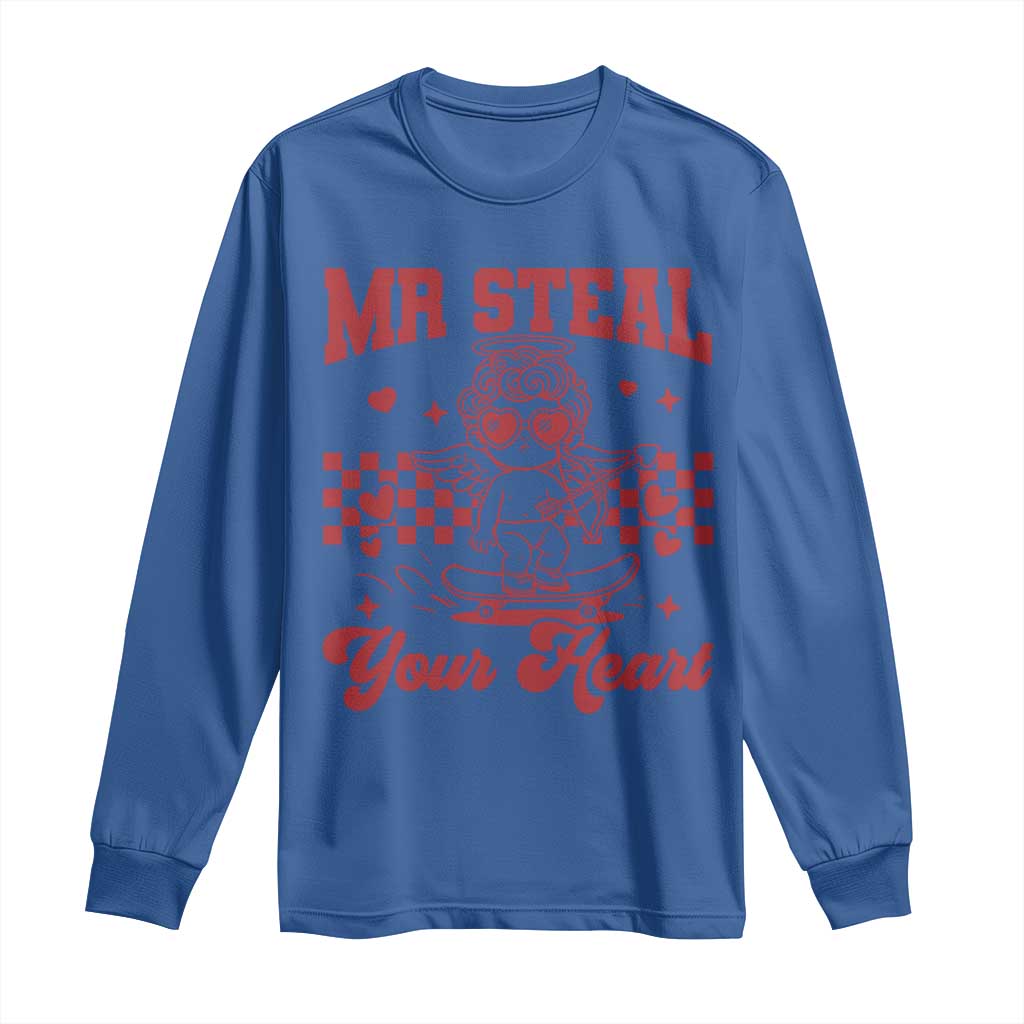 Mr Steal Your Heart Long Sleeve Shirt Cute Cupid Youth Boys Baby Boy Valentine Toddler