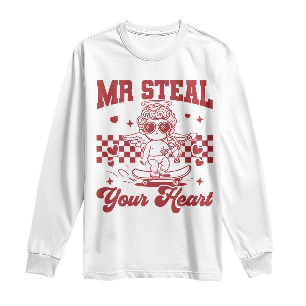 Mr Steal Your Heart Long Sleeve Shirt Cute Cupid Youth Boys Baby Boy Valentine Toddler TS10