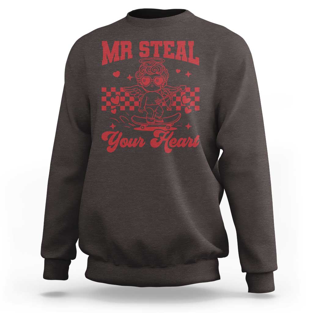 Mr Steal Your Heart Sweatshirt Cute Cupid Youth Boys Baby Boy Valentine Toddler