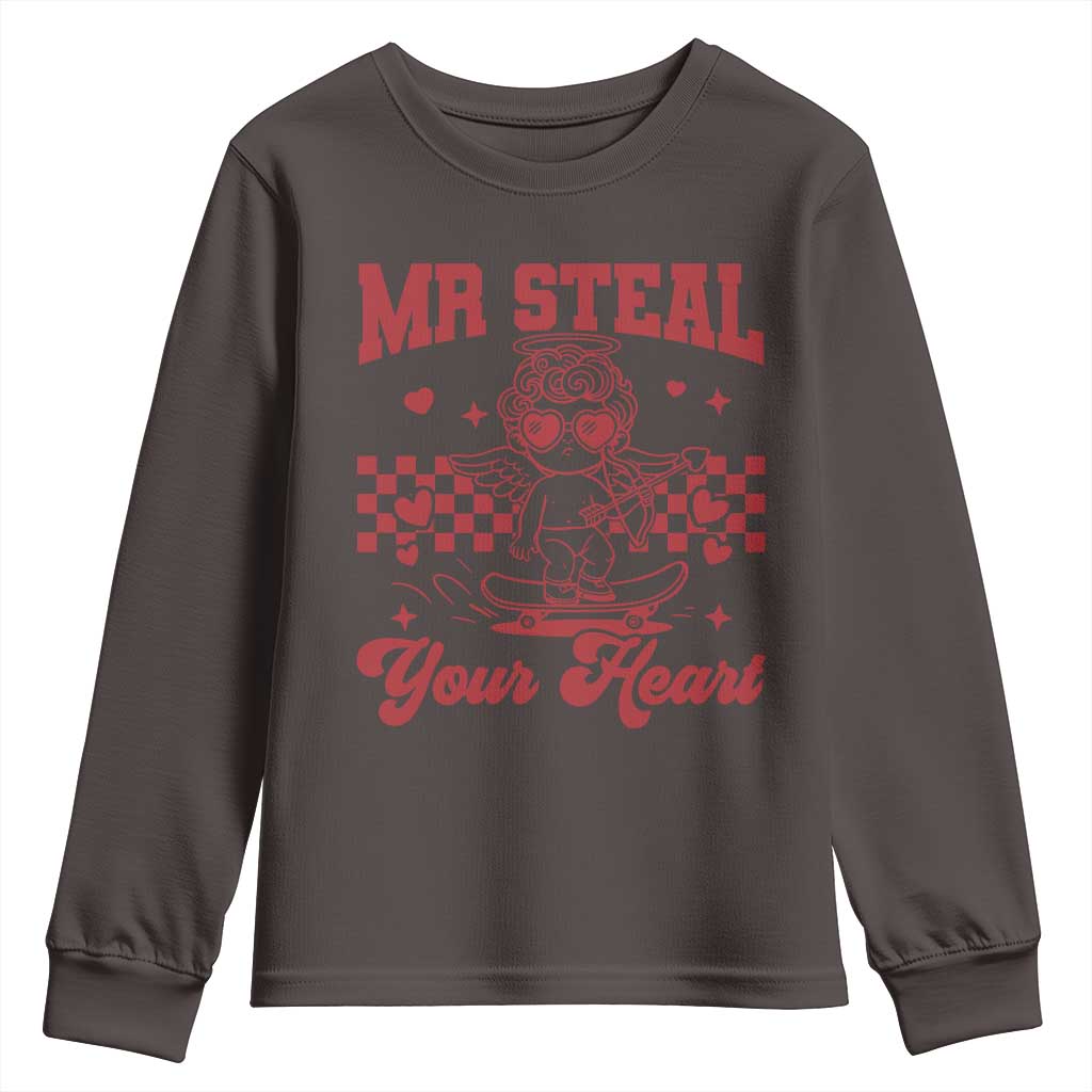 Mr Steal Your Heart Youth Sweatshirt Cute Cupid Youth Boys Baby Boy Valentine Toddler