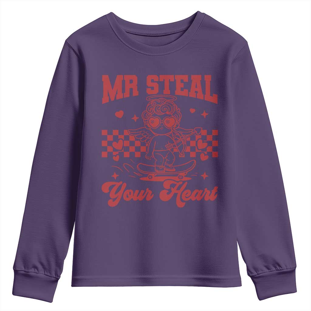 Mr Steal Your Heart Youth Sweatshirt Cute Cupid Youth Boys Baby Boy Valentine Toddler