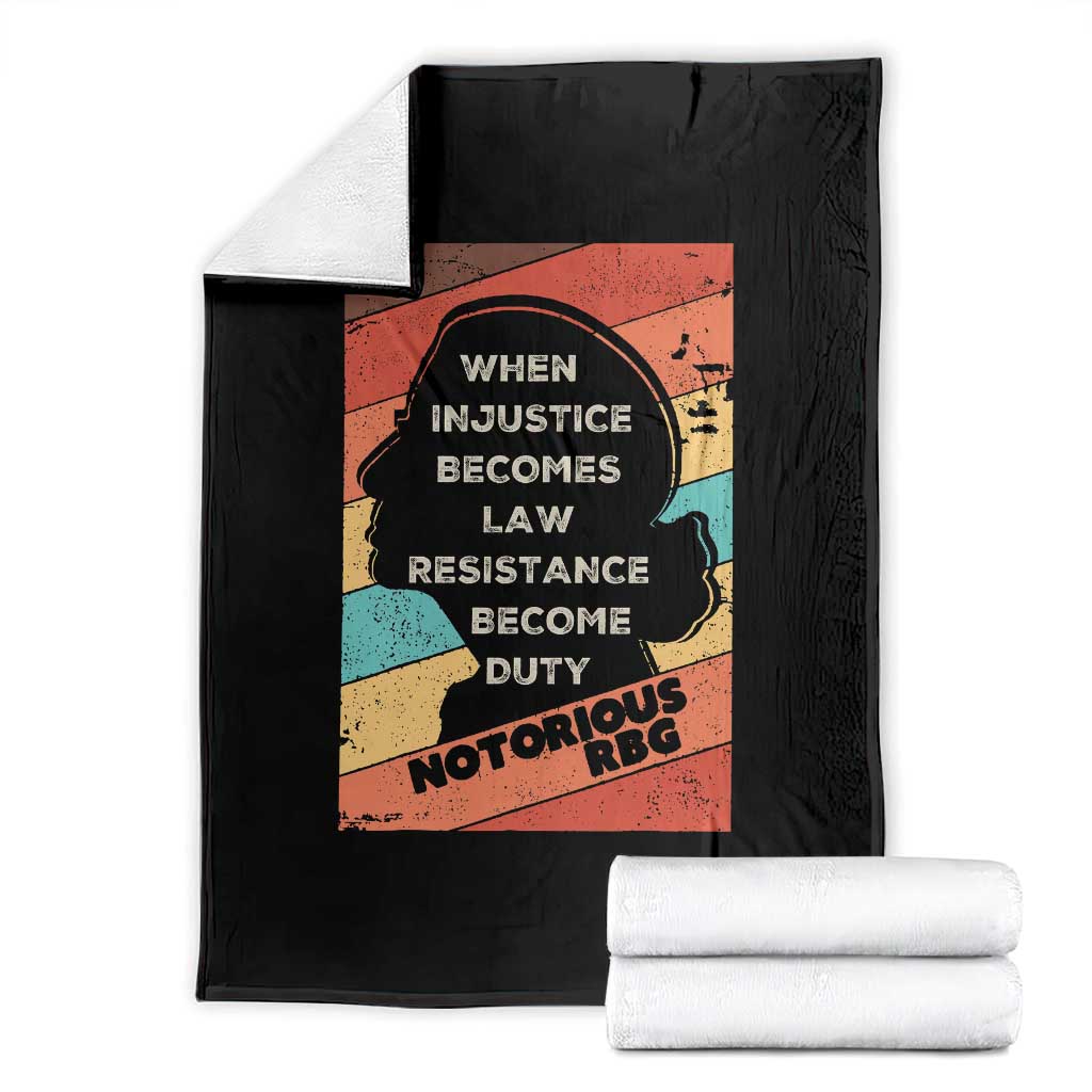 When Injustice Becomes Law Resistance Becomes Duty Throw Blanket Political Protest Feminist RGB - Wonder Print Shop