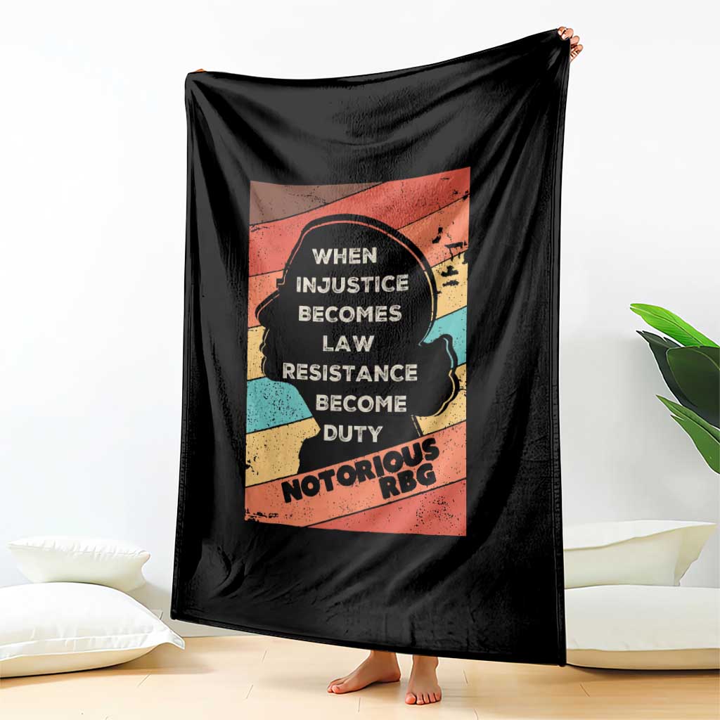 When Injustice Becomes Law Resistance Becomes Duty Throw Blanket Political Protest Feminist RGB - Wonder Print Shop