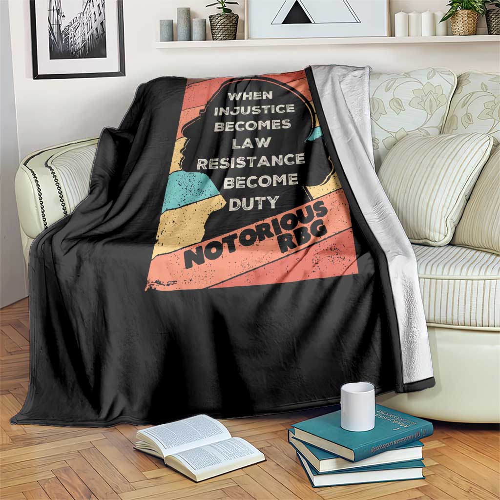 When Injustice Becomes Law Resistance Becomes Duty Throw Blanket Political Protest Feminist RGB - Wonder Print Shop