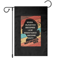 When Injustice Becomes Law Resistance Becomes Duty Garden Flag Political Protest Feminist RGB - Wonder Print Shop