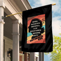 When Injustice Becomes Law Resistance Becomes Duty Garden Flag Political Protest Feminist RGB - Wonder Print Shop