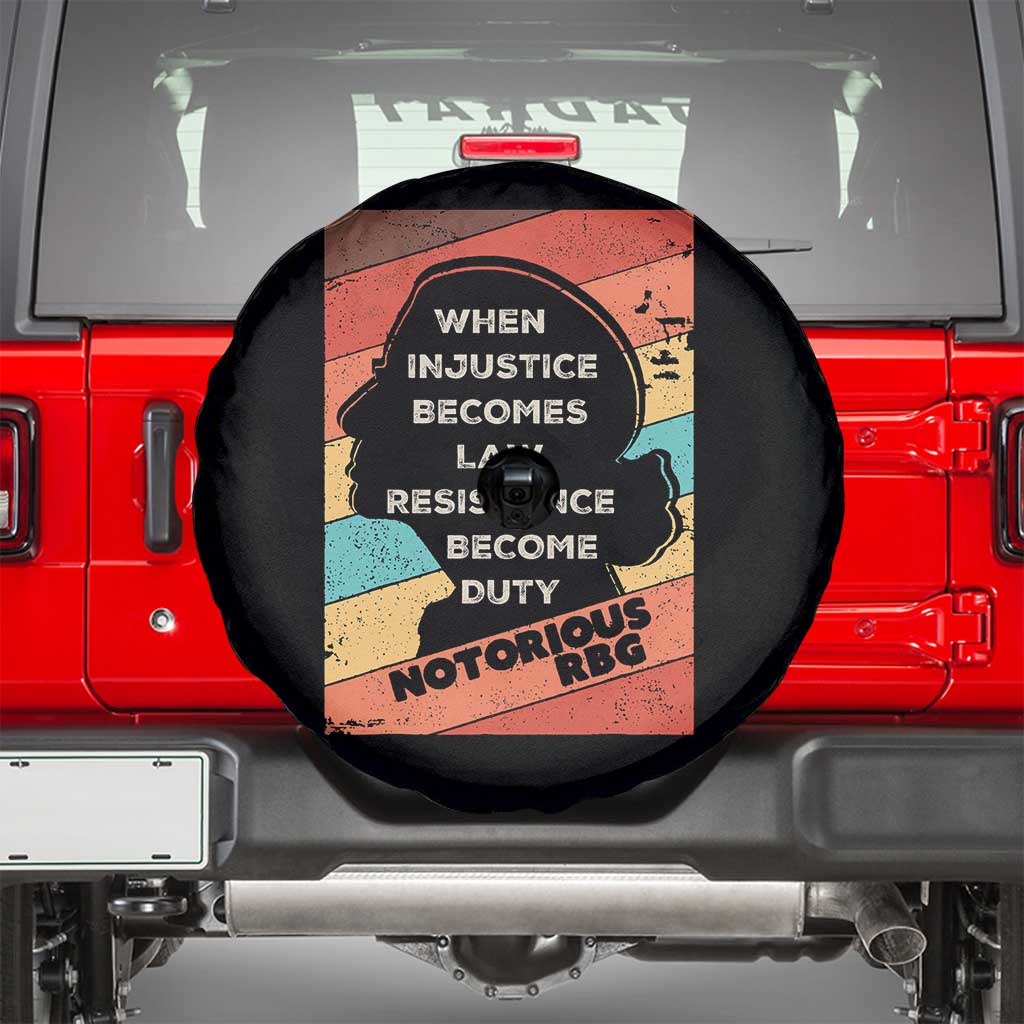 When Injustice Becomes Law Resistance Becomes Duty Spare Tire Cover Political Protest Feminist RGB - Wonder Print Shop
