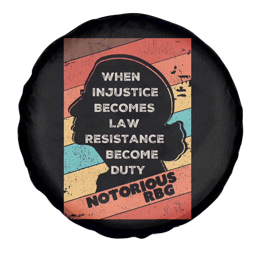When Injustice Becomes Law Resistance Becomes Duty Spare Tire Cover Political Protest Feminist RGB - Wonder Print Shop