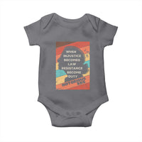 When Injustice Becomes Law Resistance Becomes Duty Baby Onesie Political Protest Feminist RGB - Wonder Print Shop