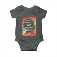 When Injustice Becomes Law Resistance Becomes Duty Baby Onesie Political Protest Feminist RGB - Wonder Print Shop